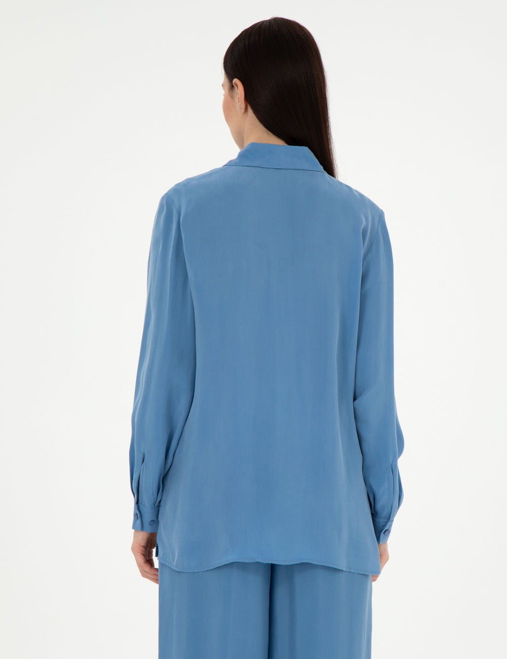 _ndigo Comfort Fit Uzun Kollu G_mlek