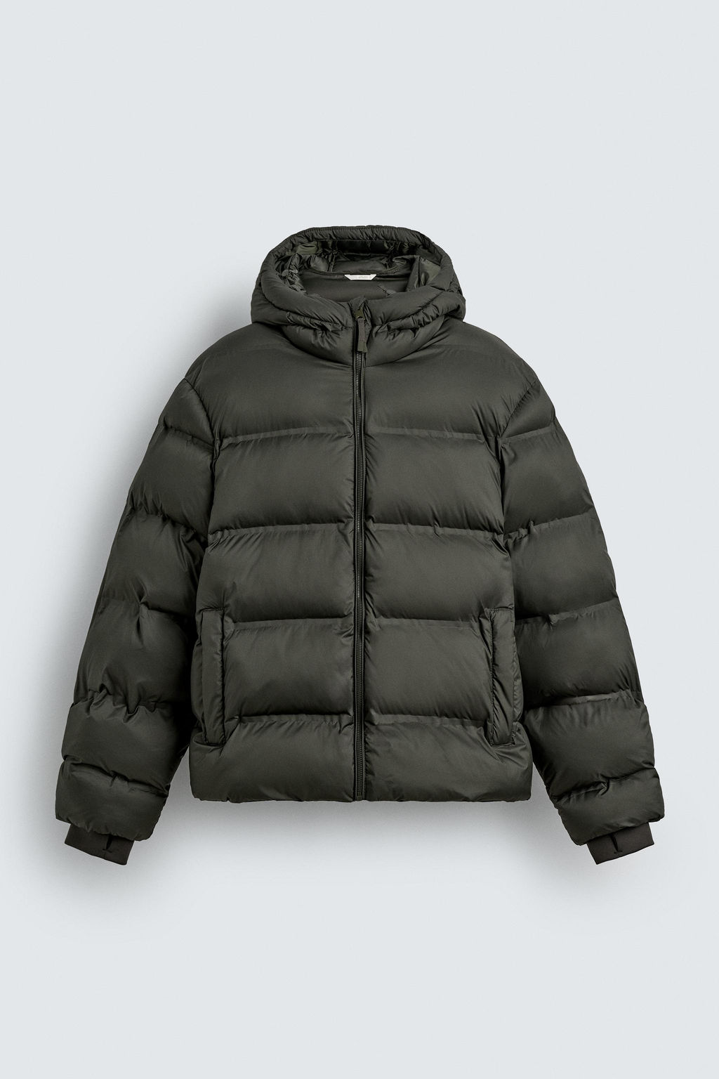 WATER-REPELLENT HOODED PUFFER JACKET - Zara фото 8