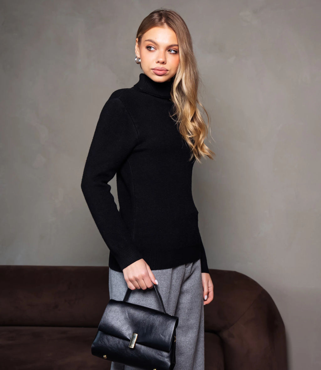 Водолазка #КТ881 (7), чёрный - Dommod фото 2