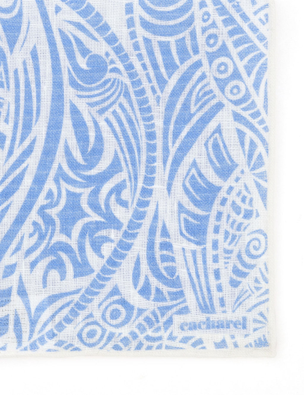 Синий льняной платок