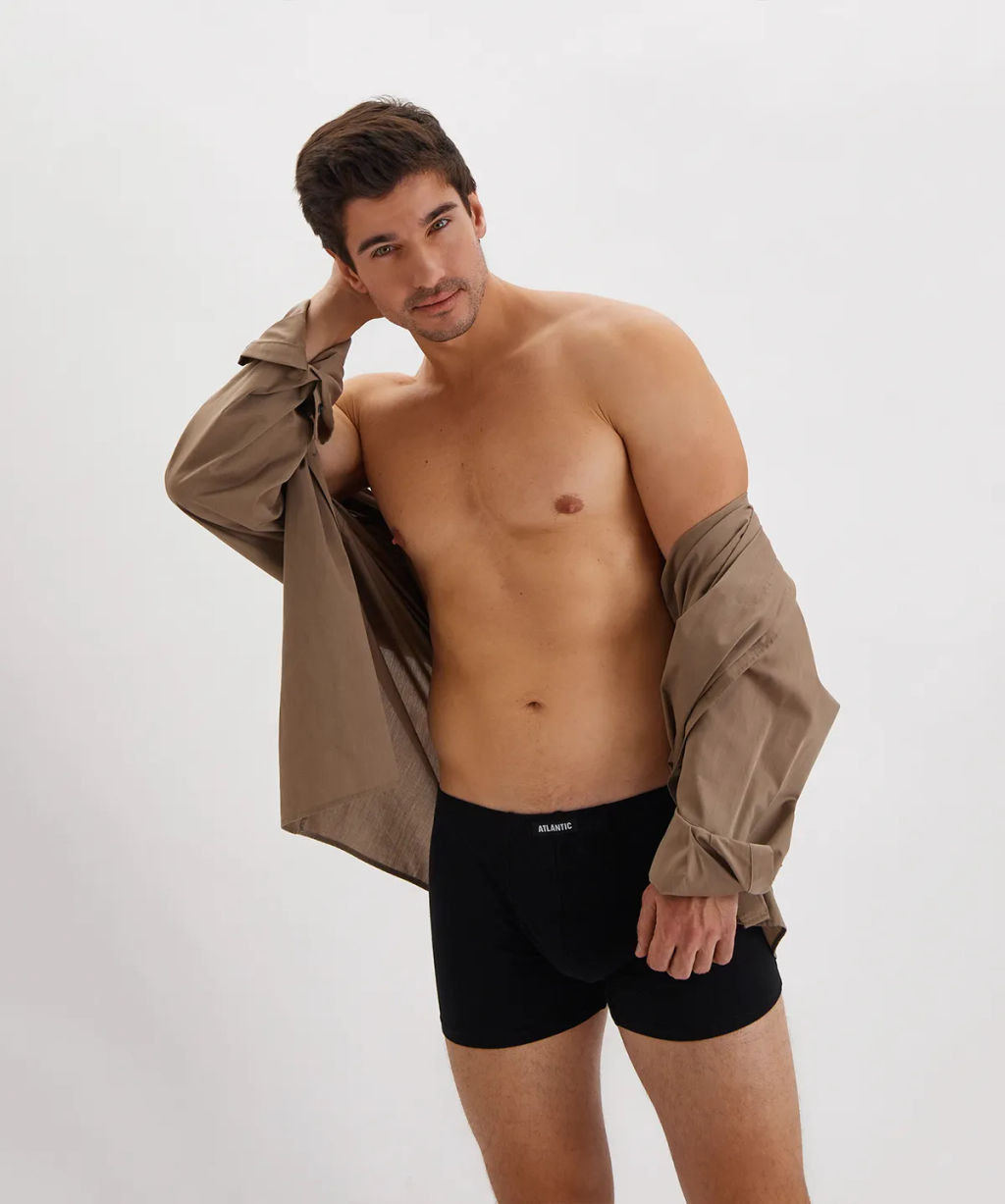 ATLANTIC 3BMH-007 Трусы шорты Basic - набор 3 шт. черный фото 8