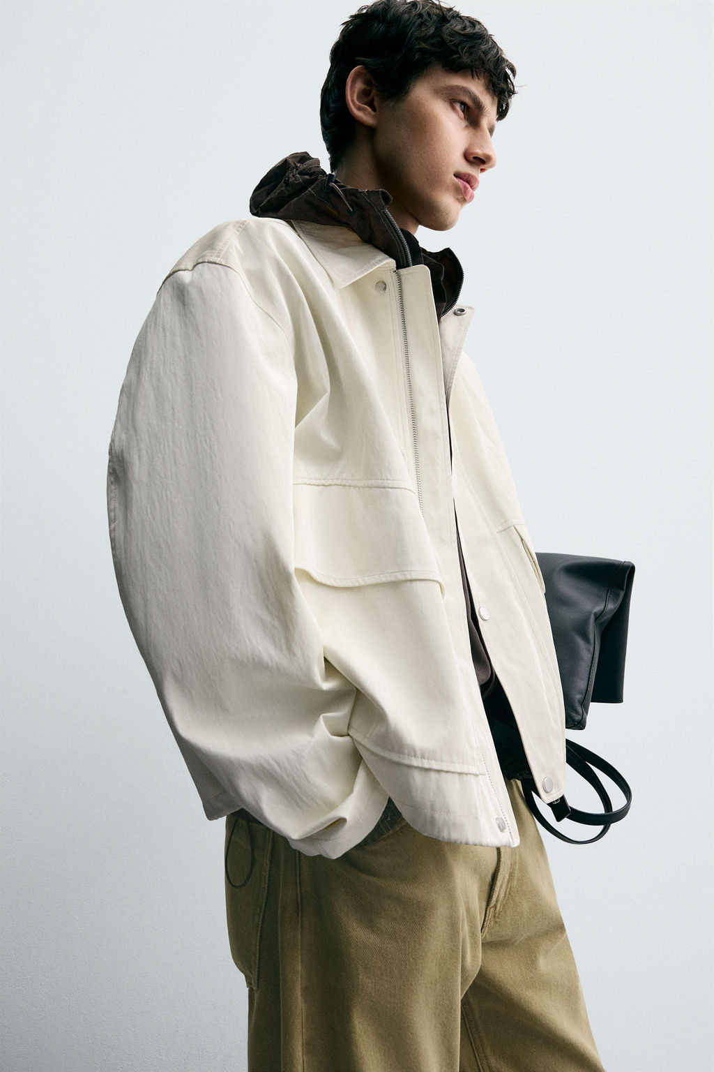 RELAXED FIT SHINY FINISH JACKET - Zara фото 7