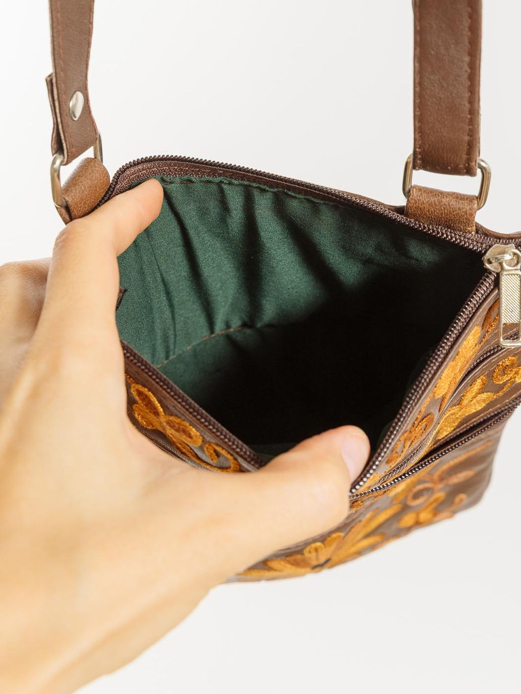 Сумка натуральная кожа через плечо №1114/49 - Ганг фото 6