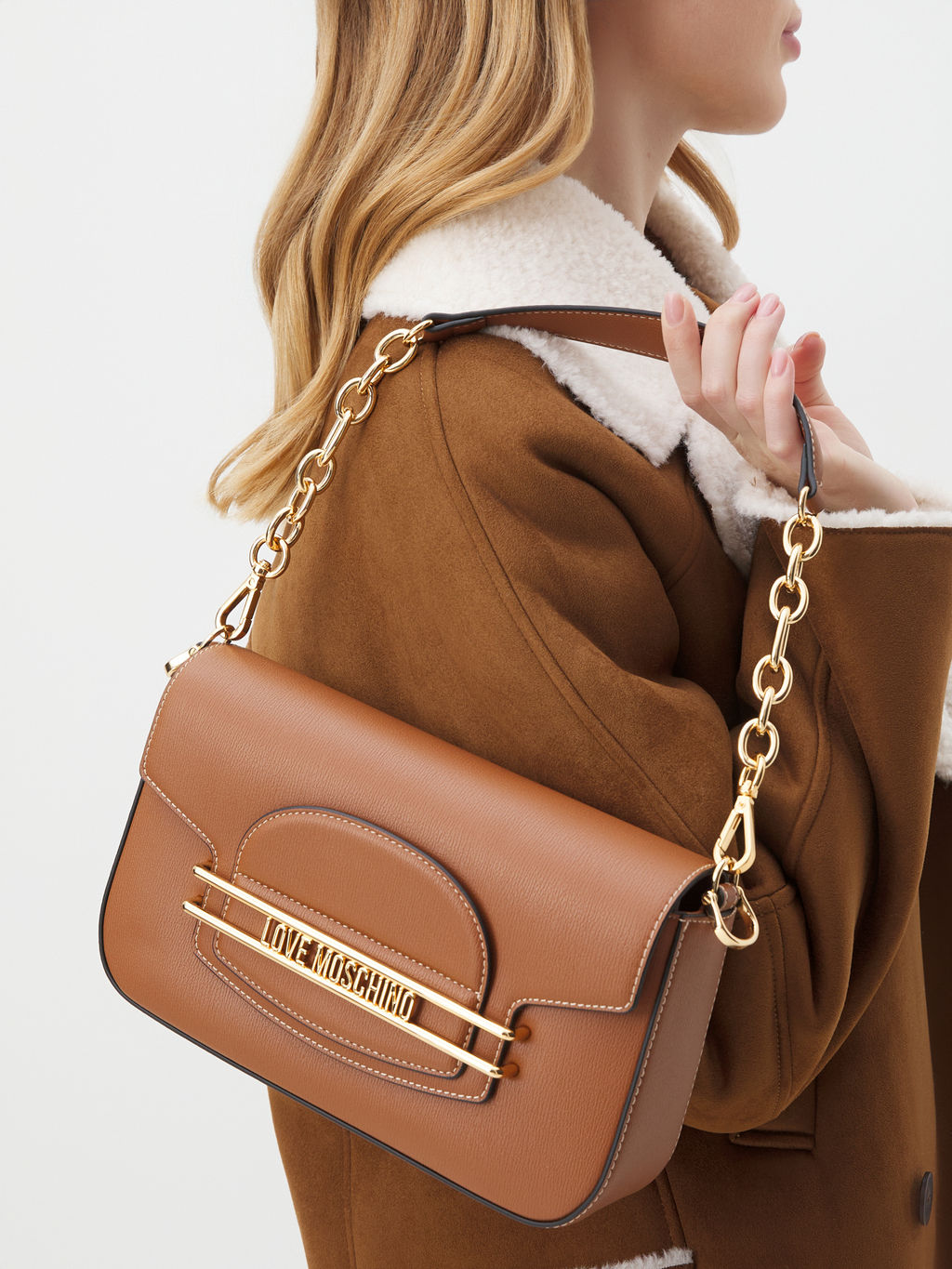Женская сумка на плечо LOVE MOSCHINO INFINITY LOVE Артикул 4192254, светло-коричневый  фото 2