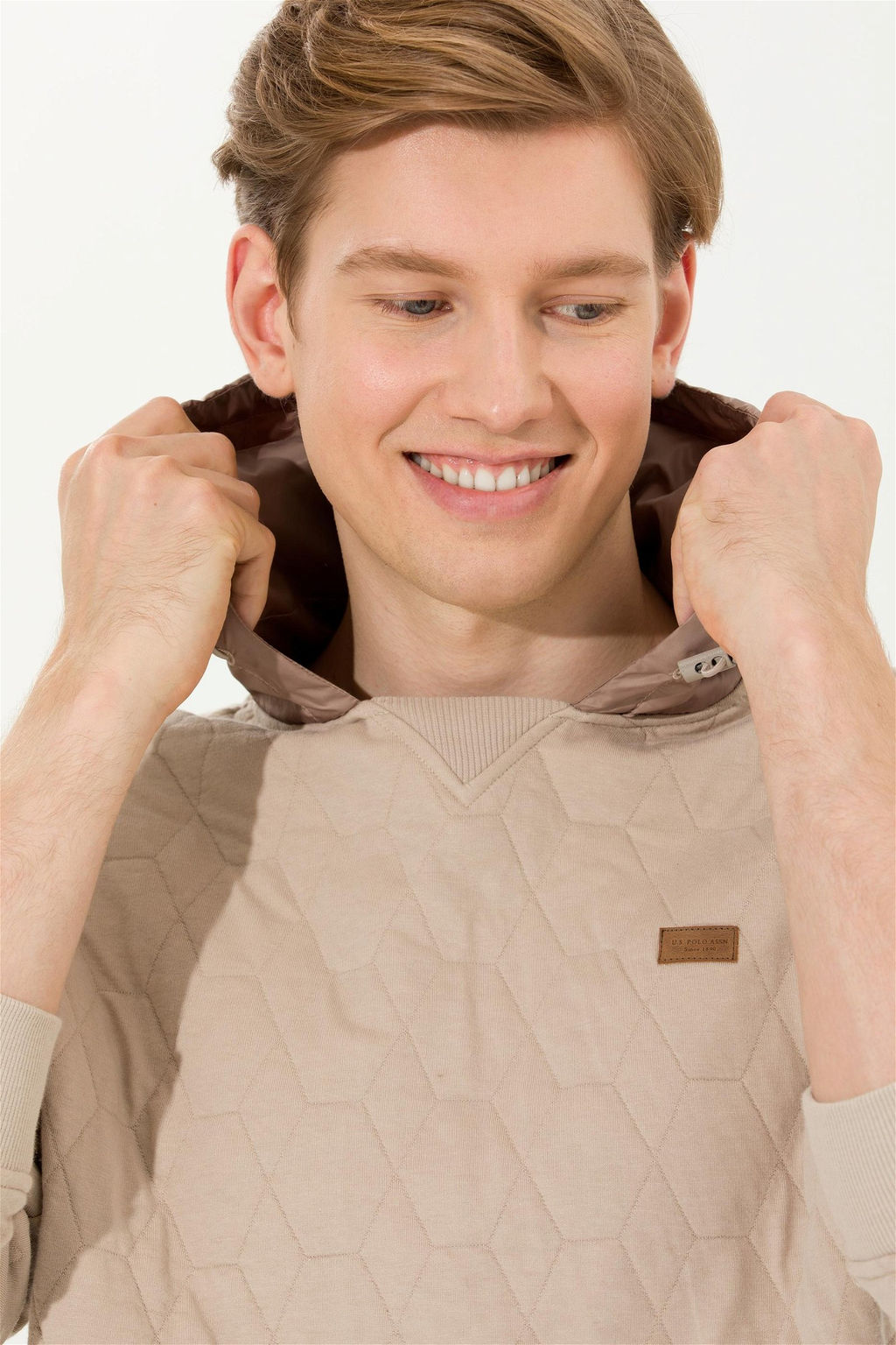 U. S. Polo Assn Мужская комфортная толстовка с капюшоном и камнем - U.s. polo assn фото 8