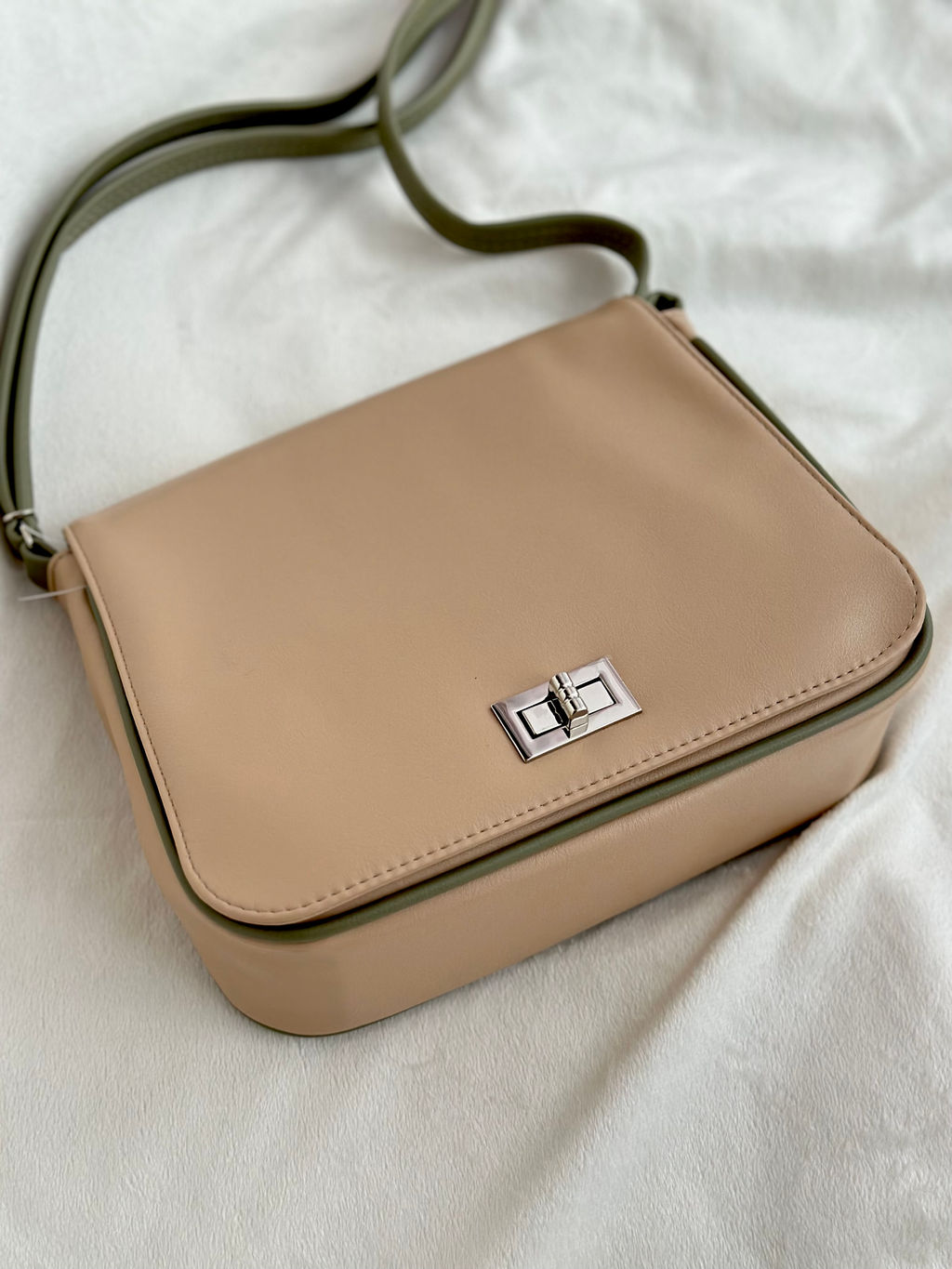 Сумка Модель №1437 | кожзам | гладкий | бежевый зеленый | Р924-5 | 32509 - L-craft фото 7