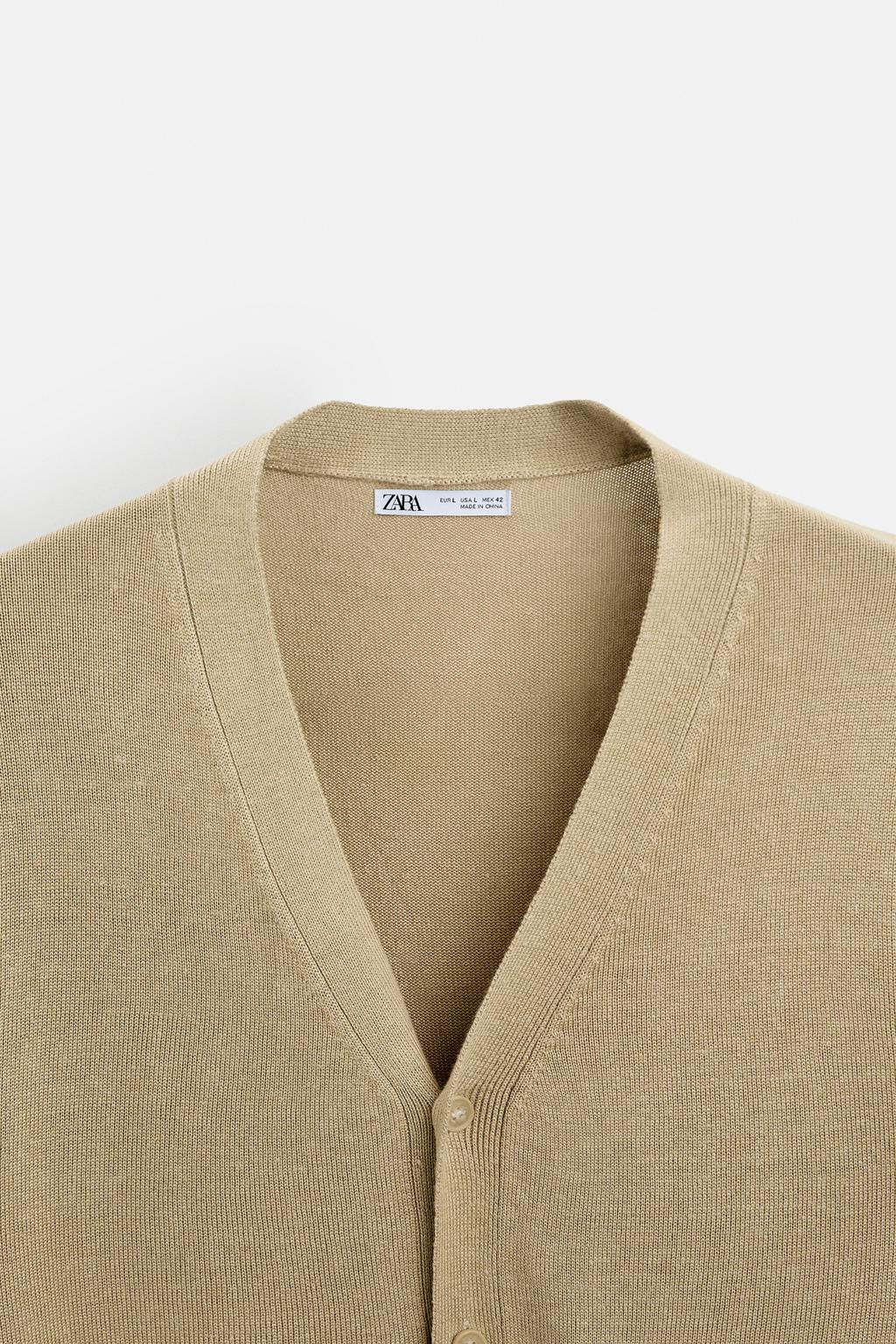 LINEN - VISCOSE CARDIGAN - Zara фото 8