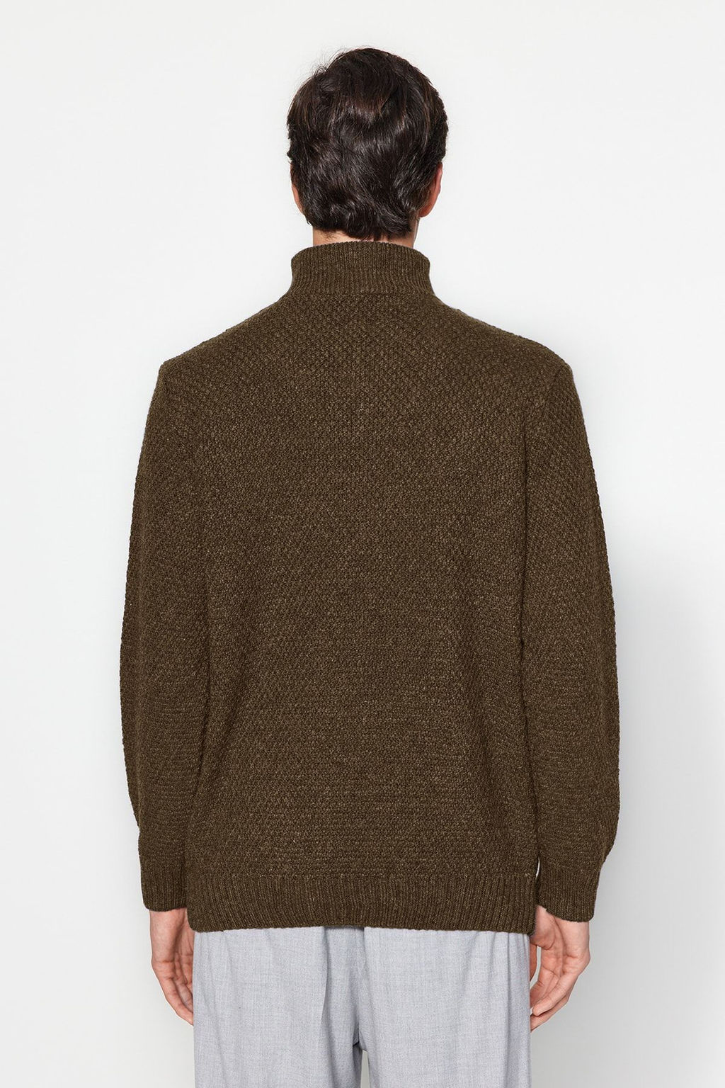 TRENDYOL MAN Lacivert Regular Fit Fermuarl? Yar?m Bal?kc? Yaka Triko Kazak TMNAW24KZ00047 - Trendyolmilla фото 20