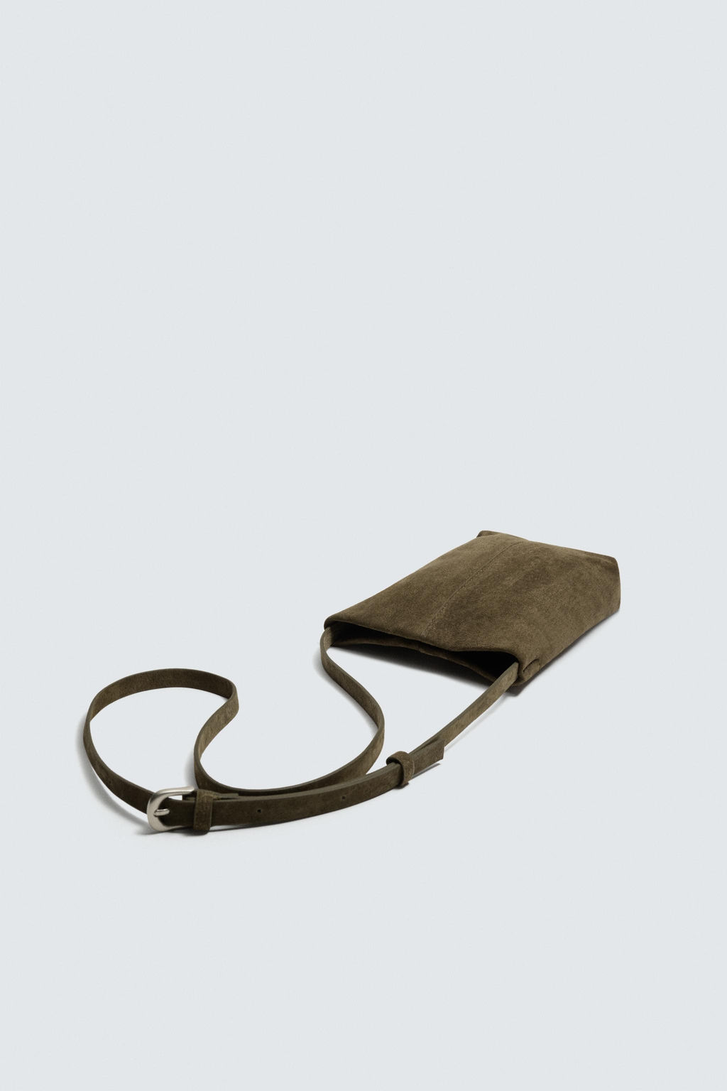 BANDOLERA PIEL / Verde Caqui - Zara фото 2