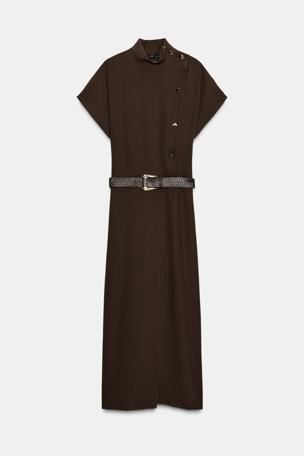 BELTED MIDI DRESS - Zara фото 7