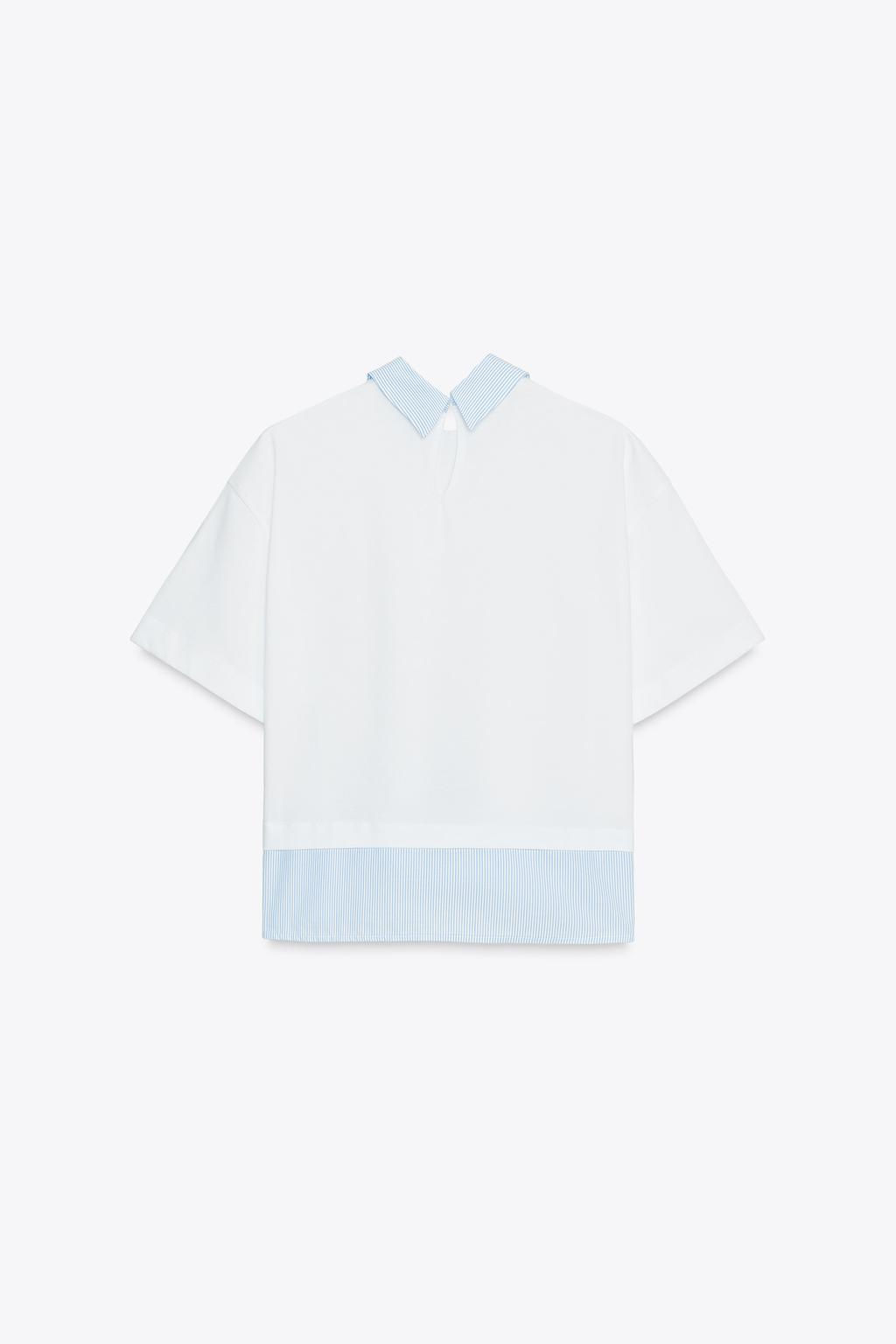STRIPED COMBINED T-SHIRT - Zara фото 5