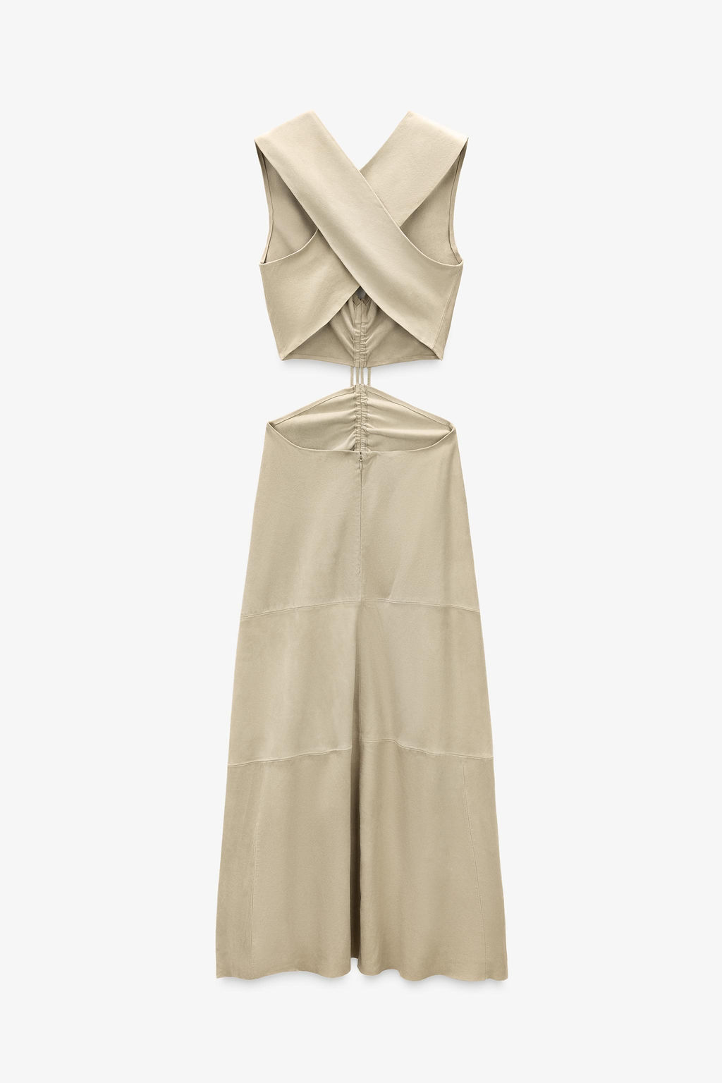 LIMITED EDITION SUEDE LEATHER CUT-OUT DRESS - Zara фото 7