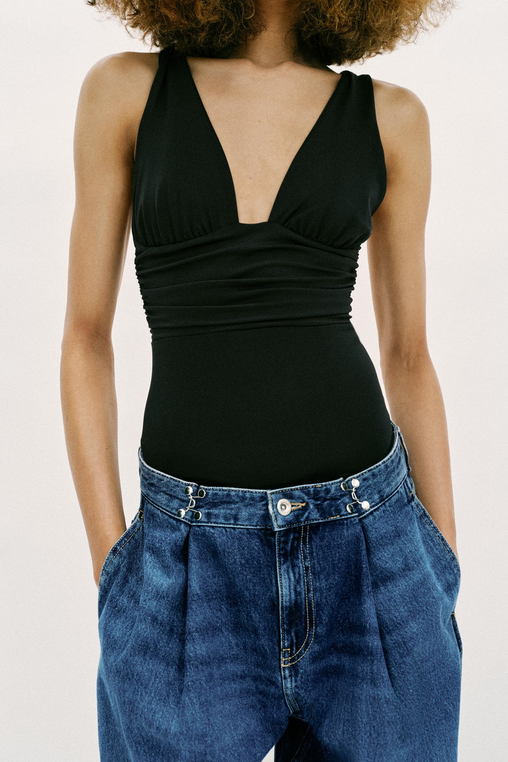 BODY POLIAMIDA ESPALDA ABIERTA / Negro - Zara фото 6