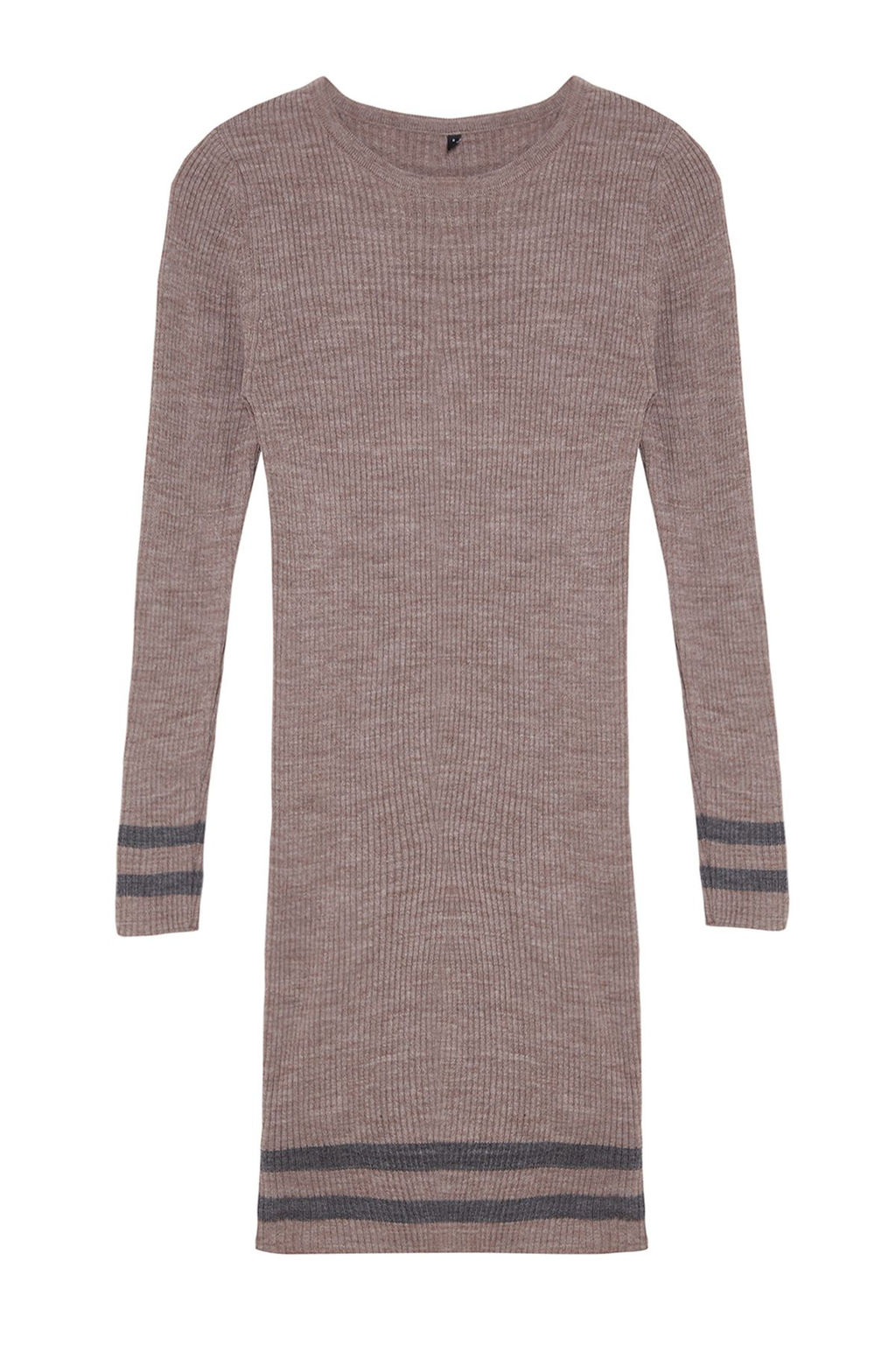 Vizon Mini Triko Etek Ucu Cizgili Elbise TWOAW20EL1274