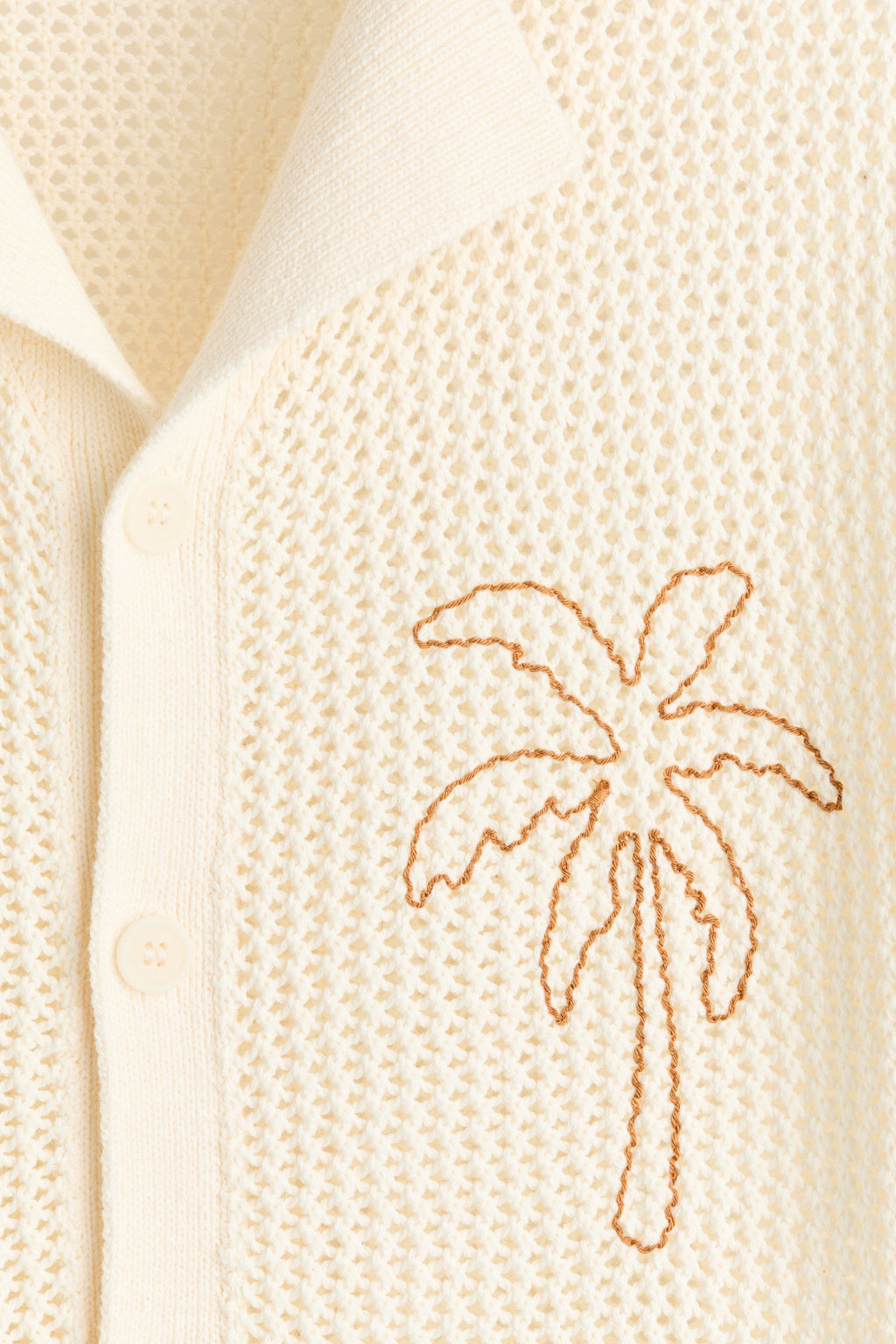 Camisa resort en punto calado Relaxed Fit - H&m фото 3