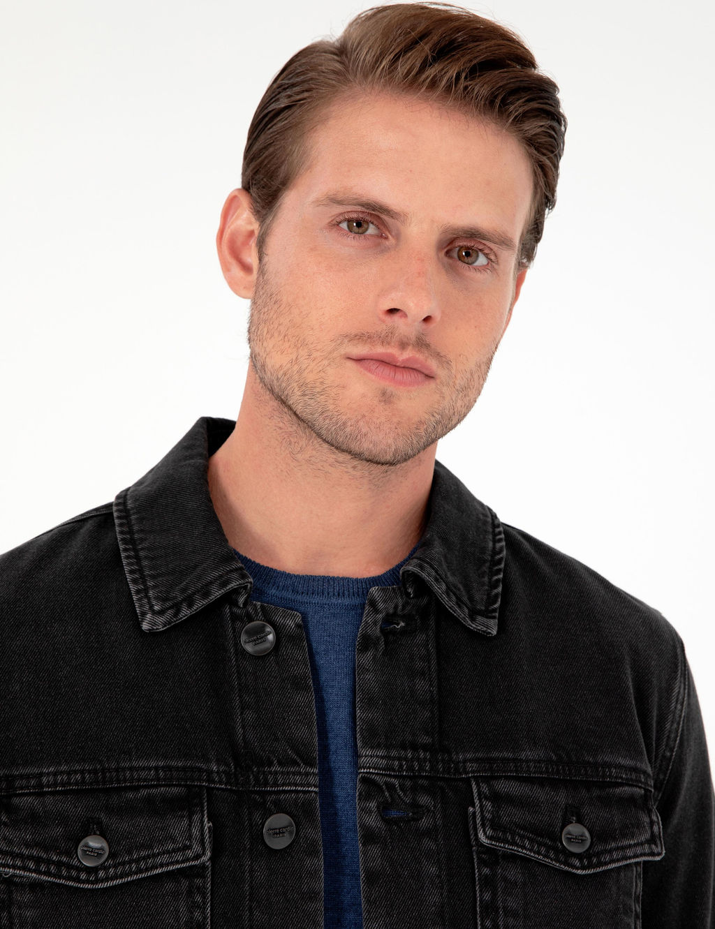 Siyah Slim Fit Jean Ceket - Pierre cardin фото 2