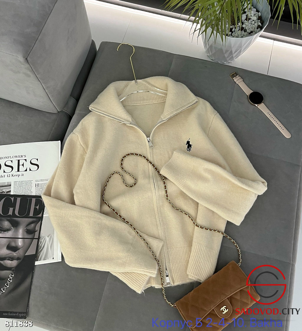 Женский свитер на молнии с высоким воротником - Bruno фото 6