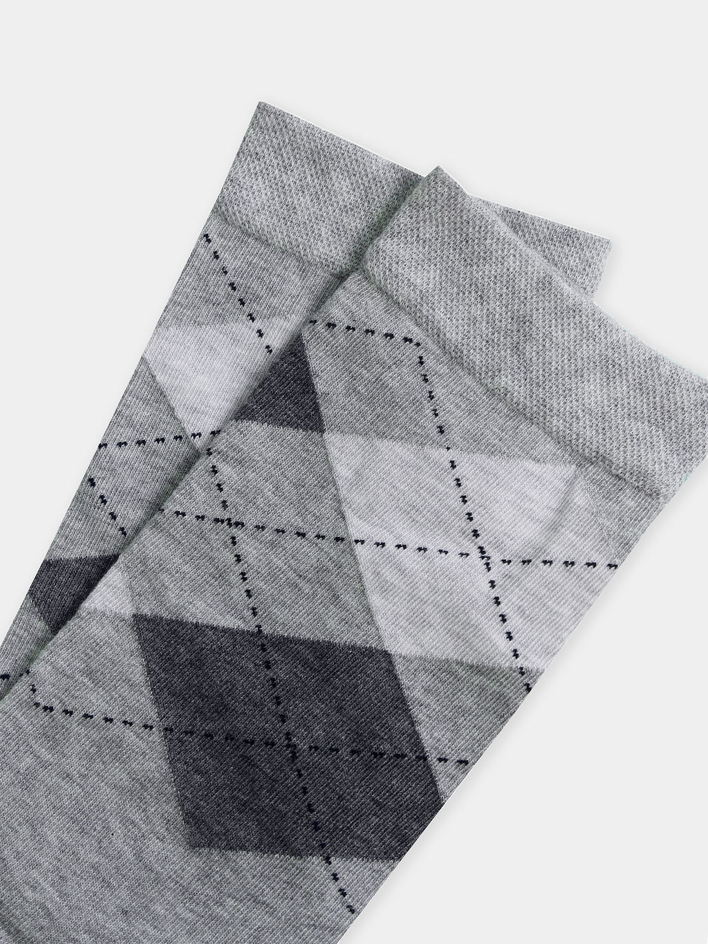 Цена за 5 пар! Носки мужские серые с рисунком в виде ромбов серый меланж 017K-2194 - Mark formelle фото 4