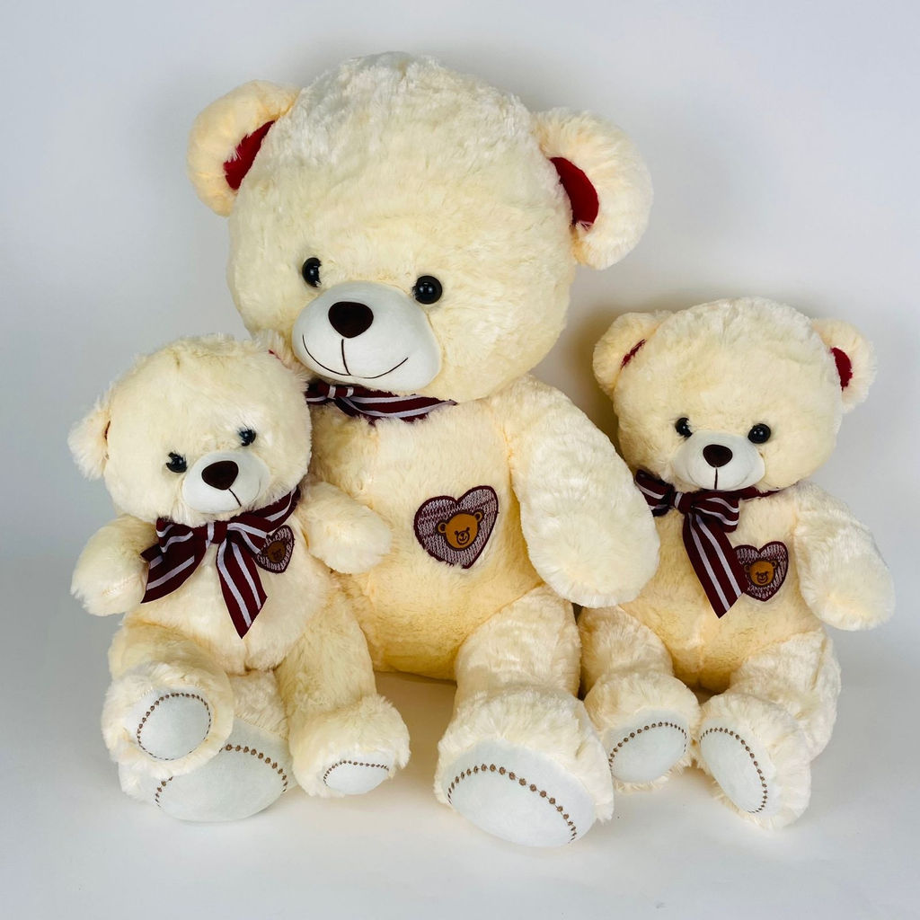 Мягкая игрушка Мишка с полосатым бантом 40 см (арт. 4858/40) - Storyland фото 4