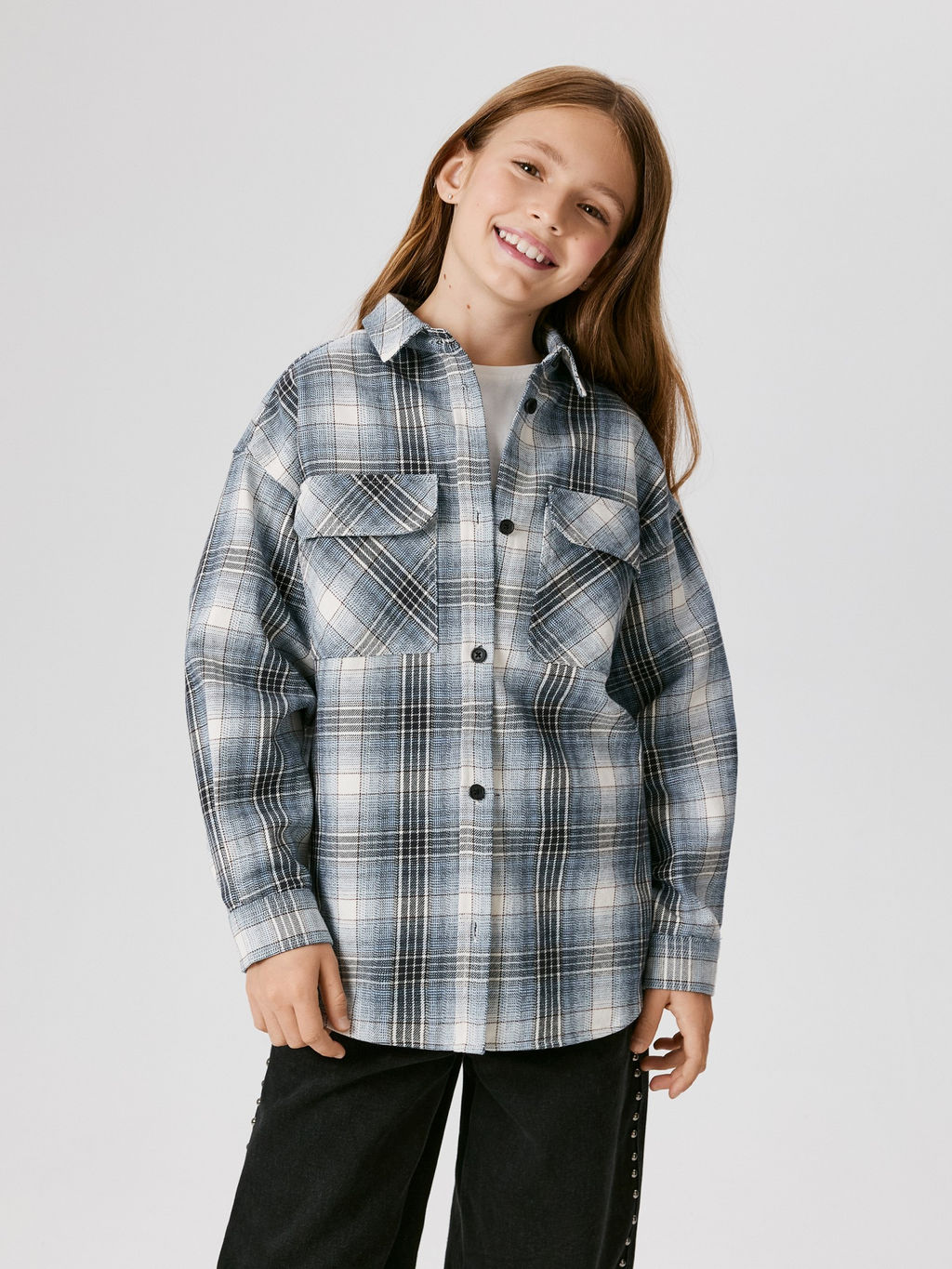ACOOLA / Куртка детская для девочек Korumba1 серая клетка