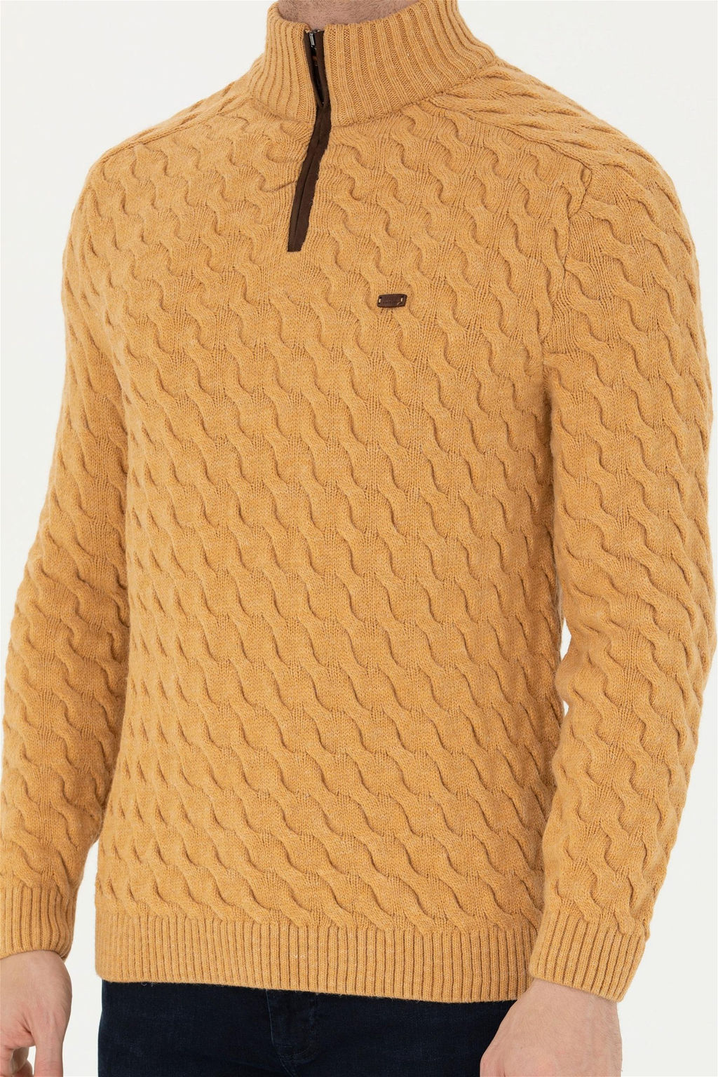 Мужской свитер песочного меланжа Неожиданная скидка в корзине - U.s. polo assn фото 6