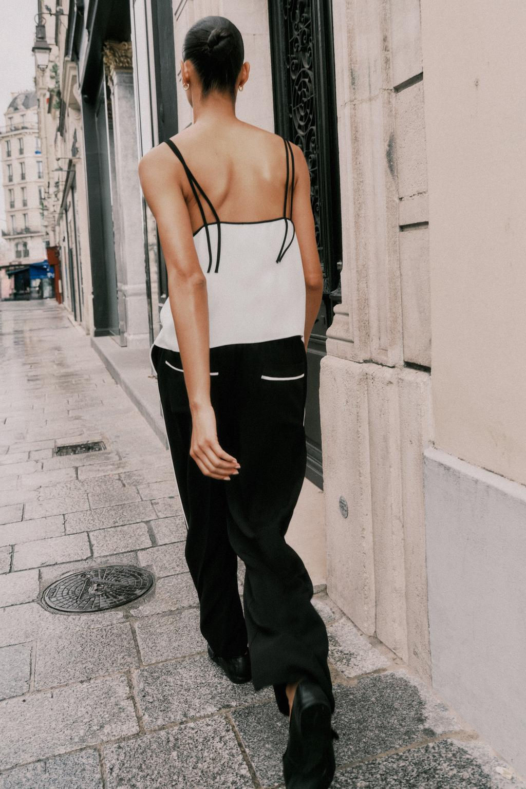 CONTRAST TRIM TROUSERS - Zara фото 7