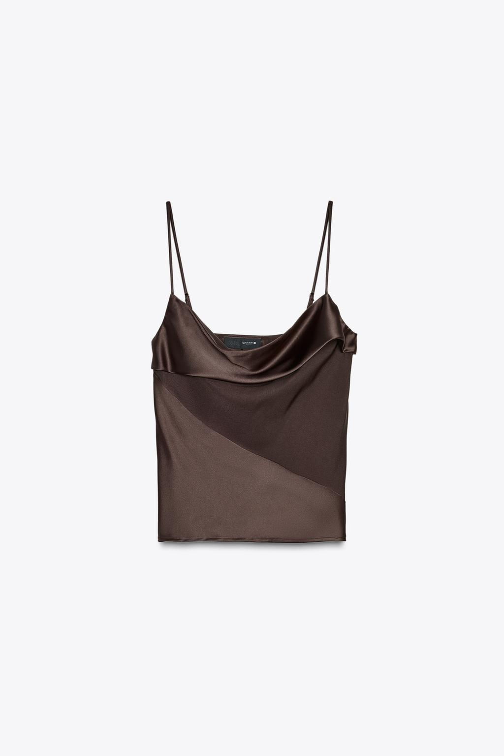 SATIN TRIM CAMISOLE TOP - Zara фото 7