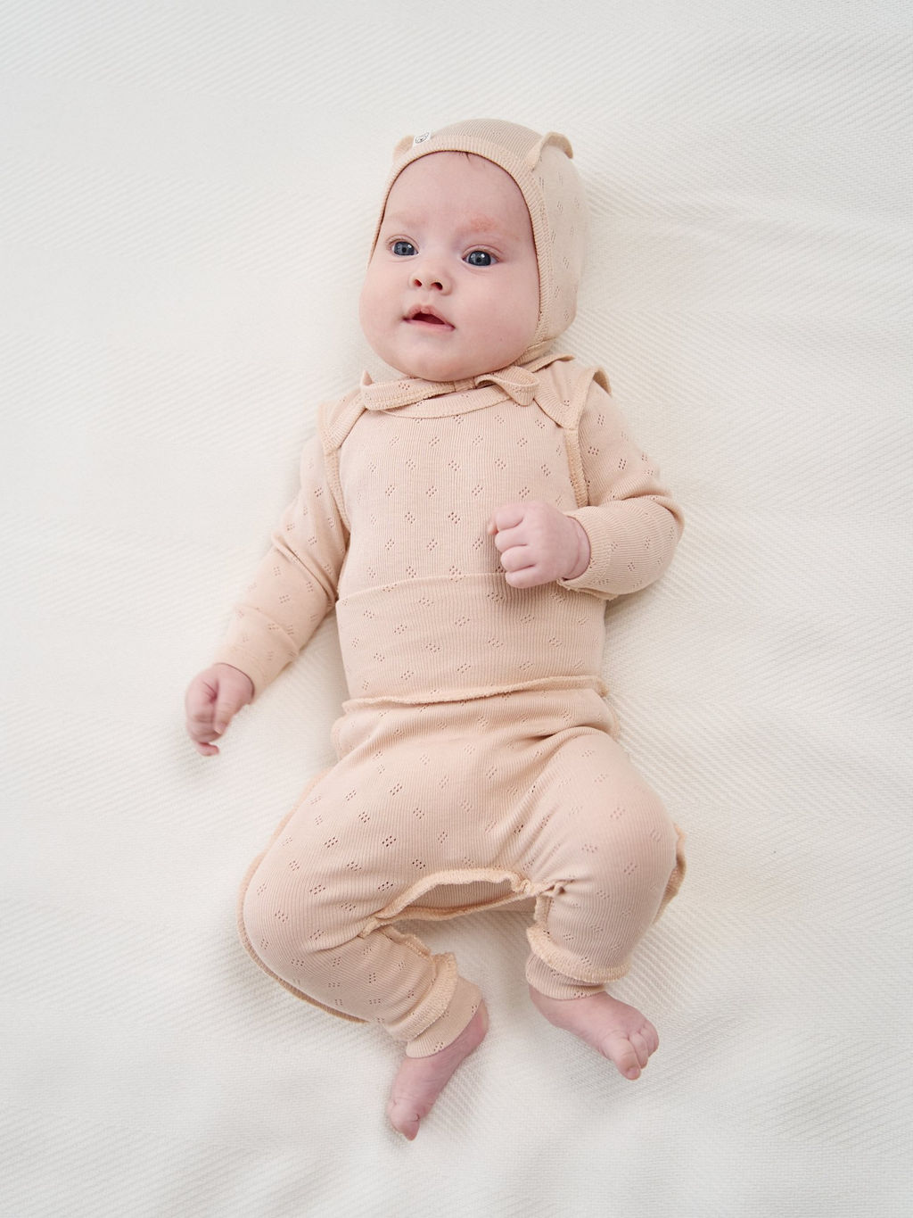 Ползунки Нюд из ажурного хлопка 0+ - Bungly фото 3