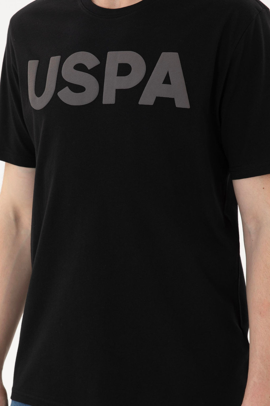 Мужская черная базовая футболка - U.s. polo assn фото 6