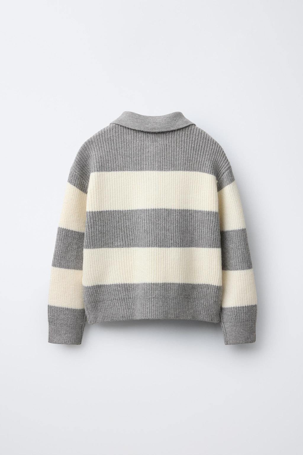 STRIPED KNIT POLO SWEATER - Zara фото 2