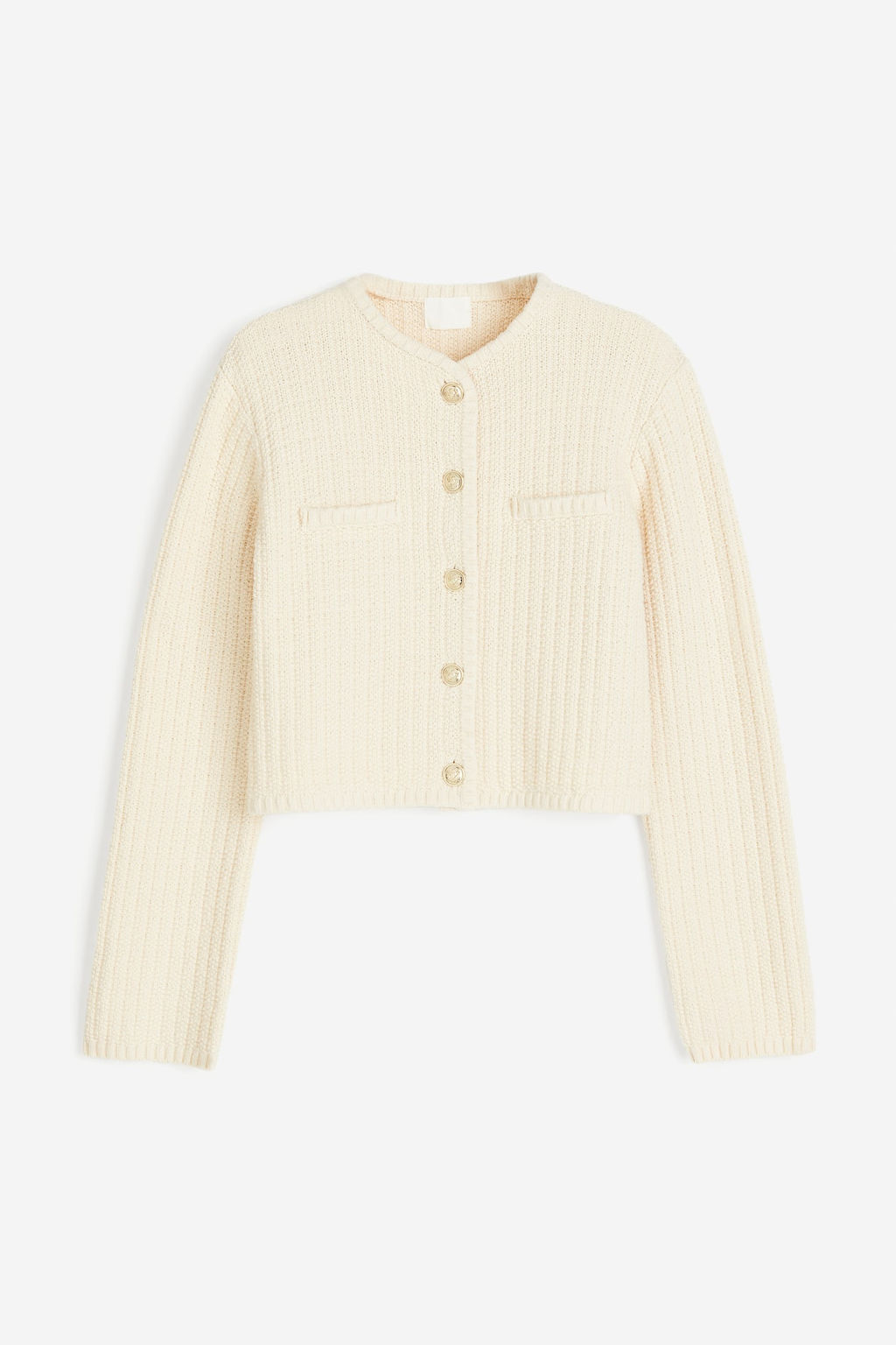 Cardigan corto en punto con textura - H&m фото 6