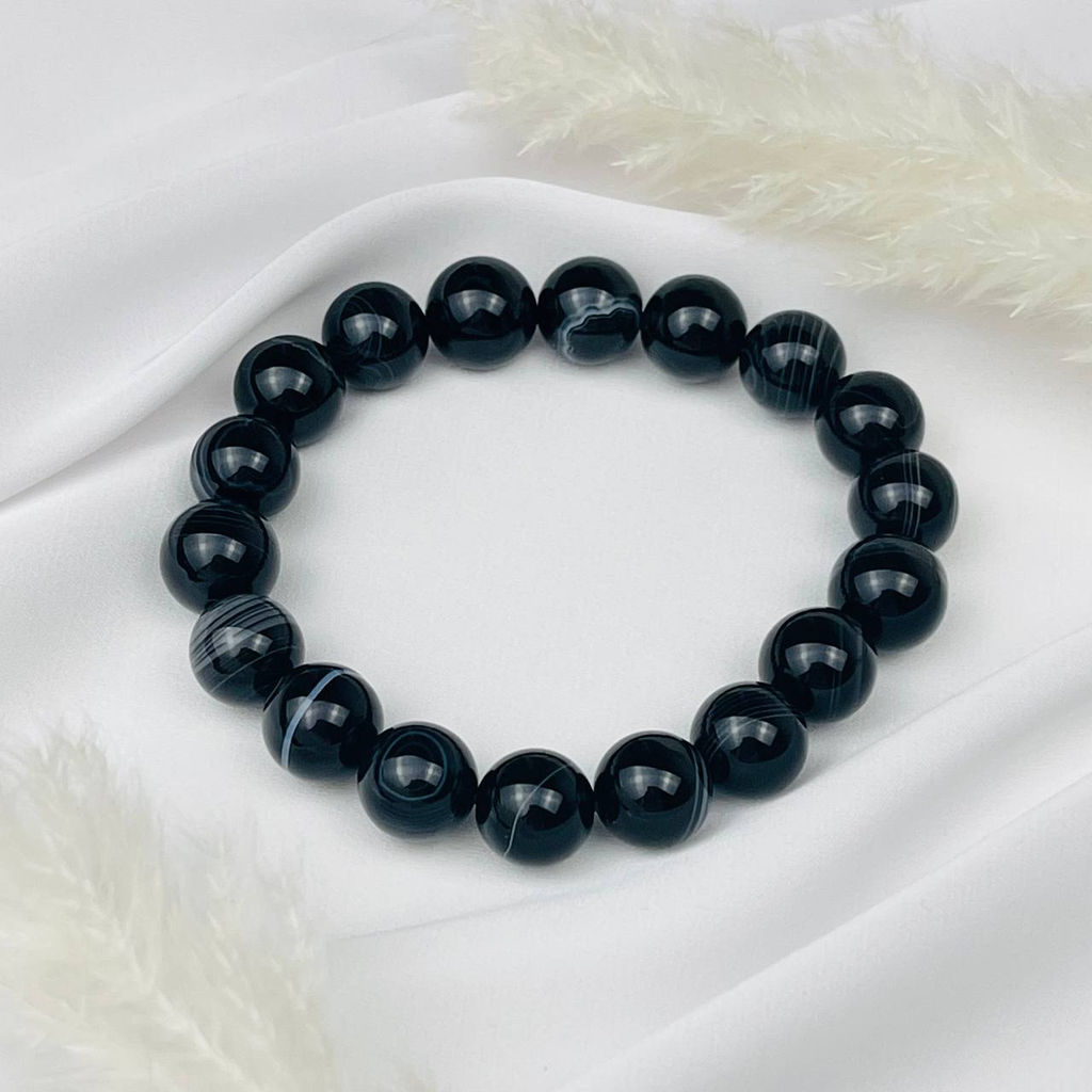 Браслет из полосатого Агата 20 см