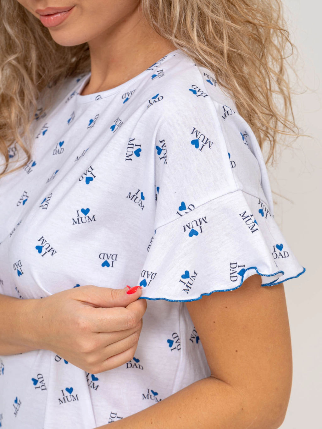 Ночная сорочка женская, цвет синий белый