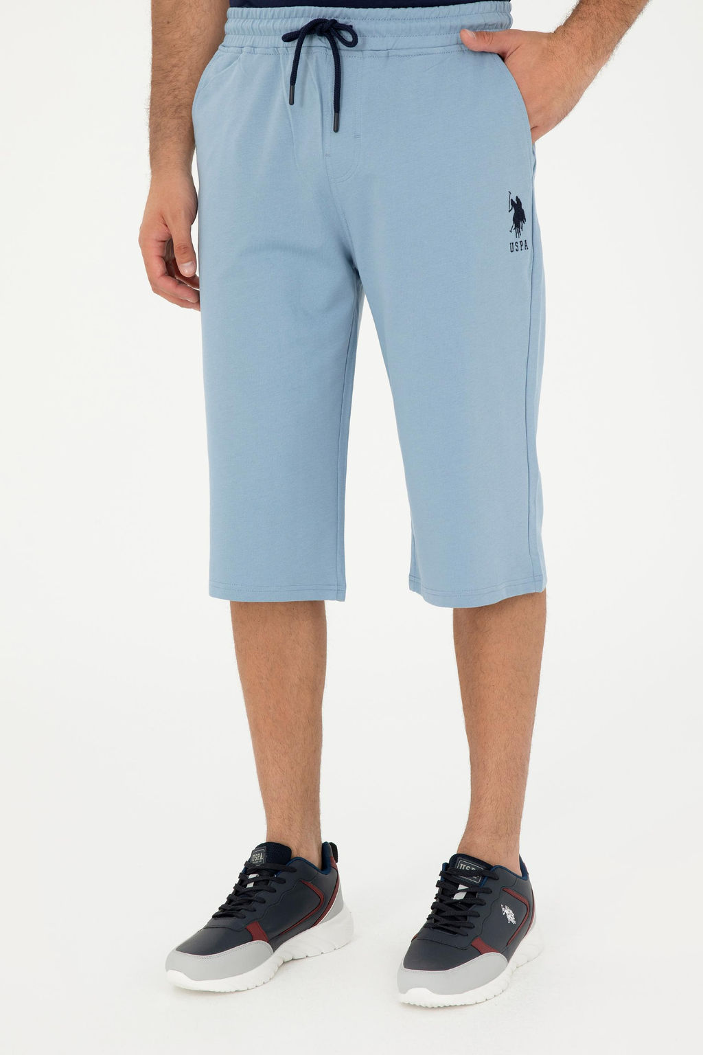 Мужские трикотажные шорты цвета индиго - U.s. polo assn фото 2