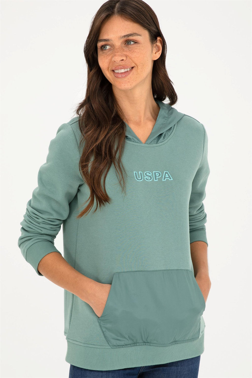 Женский мятный свитшот Неожиданная скидка в корзине - U.s. polo assn фото 3