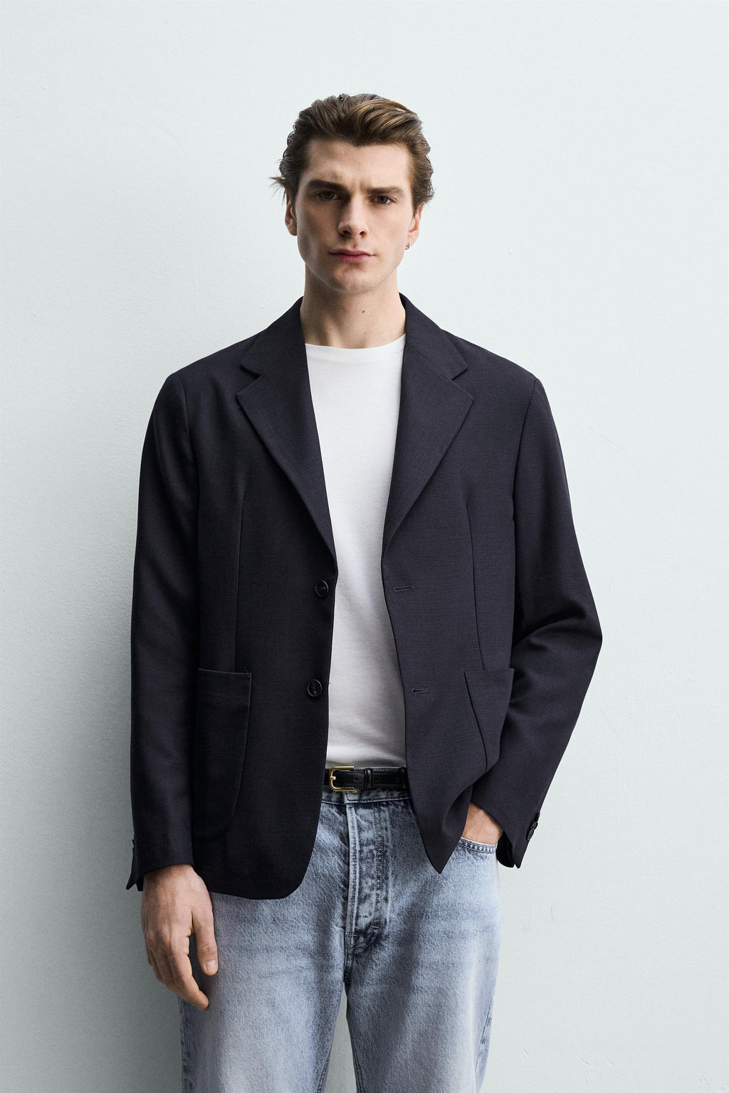 BLAZER RELAXED FIT ESTRUCTURA / Marino - Zara фото 2