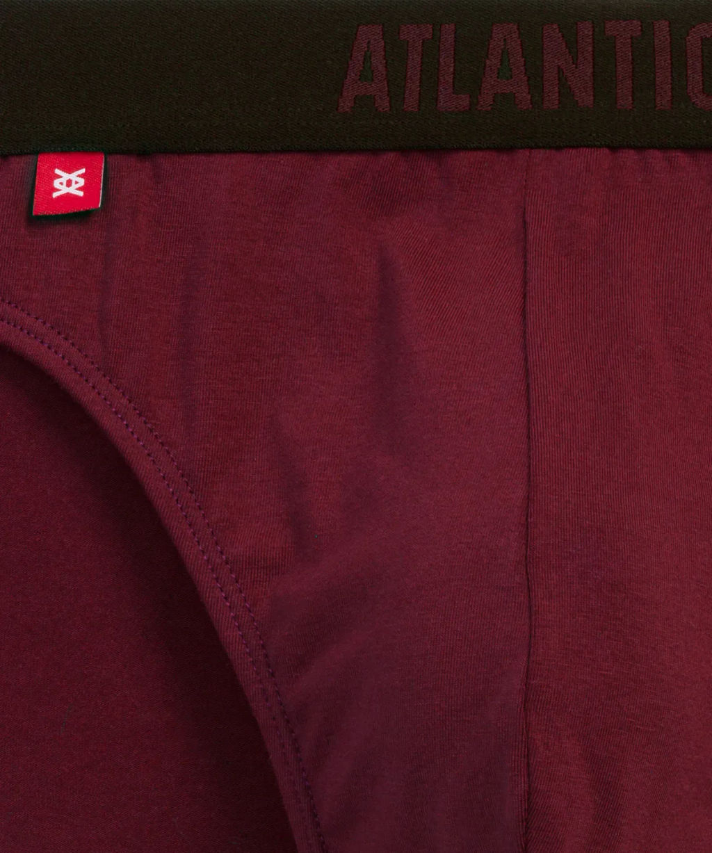 ATLANTIC 3MP-094 Трусы спорт Solid - набор 3 шт. черный + изумрудный + каберне  фото 7