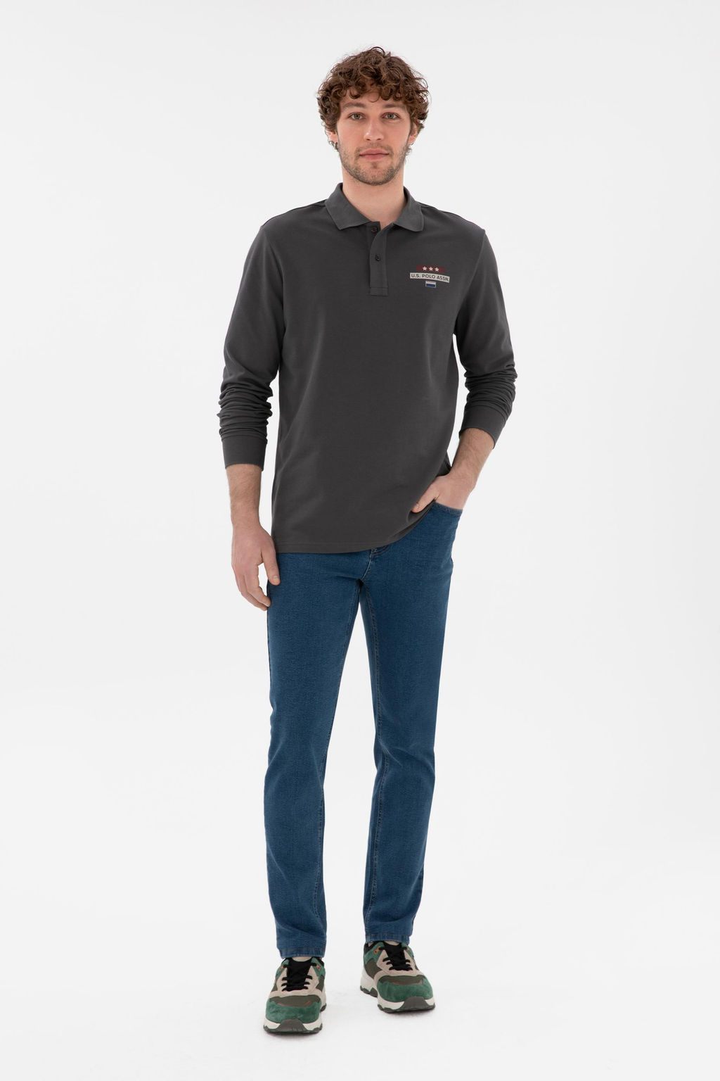 Мужской свитшот антрацитового цвета Неожиданная скидка в корзине - U.s. polo assn фото 4