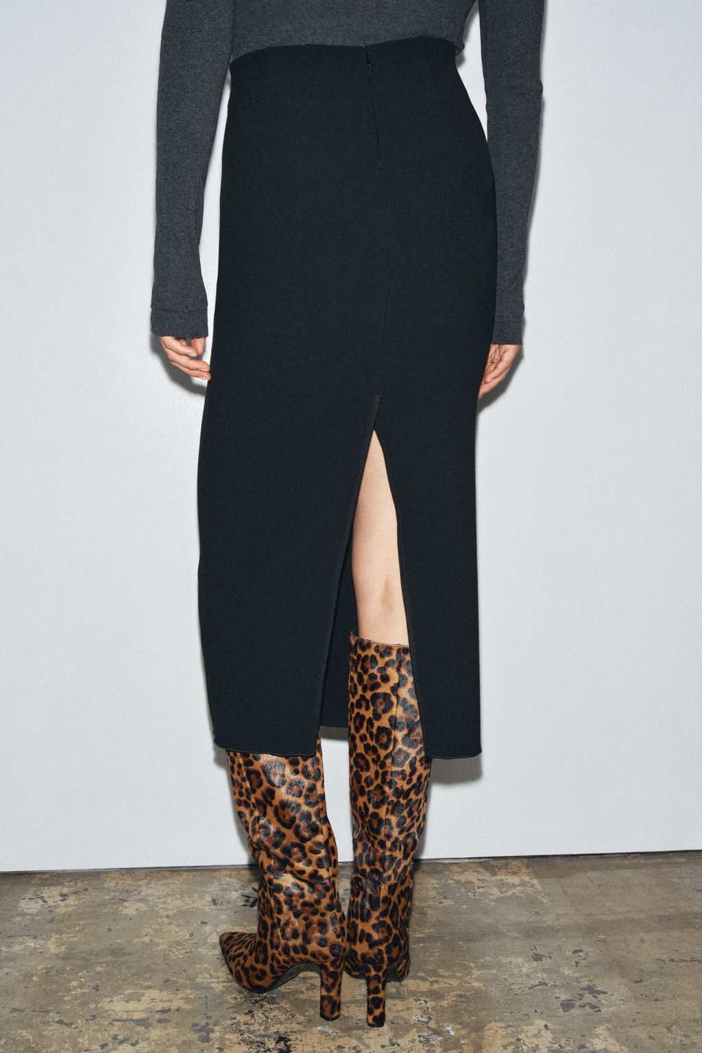 ZW COLLECTION SLIT PENCIL SKIRT - Zara фото 7