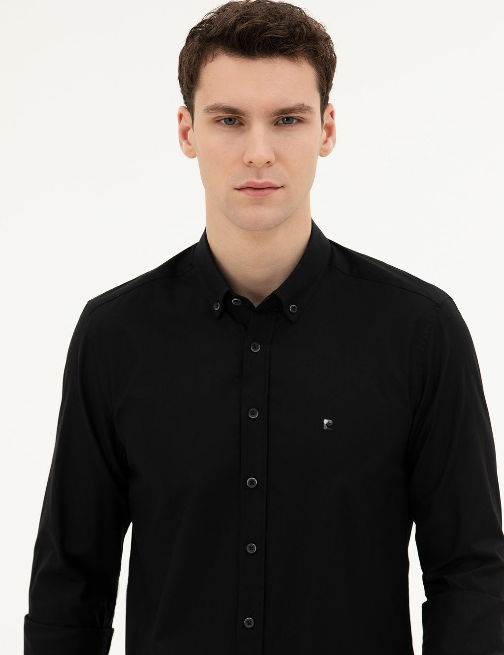 Siyah Slim Fit Uzun Kollu G_mlek
