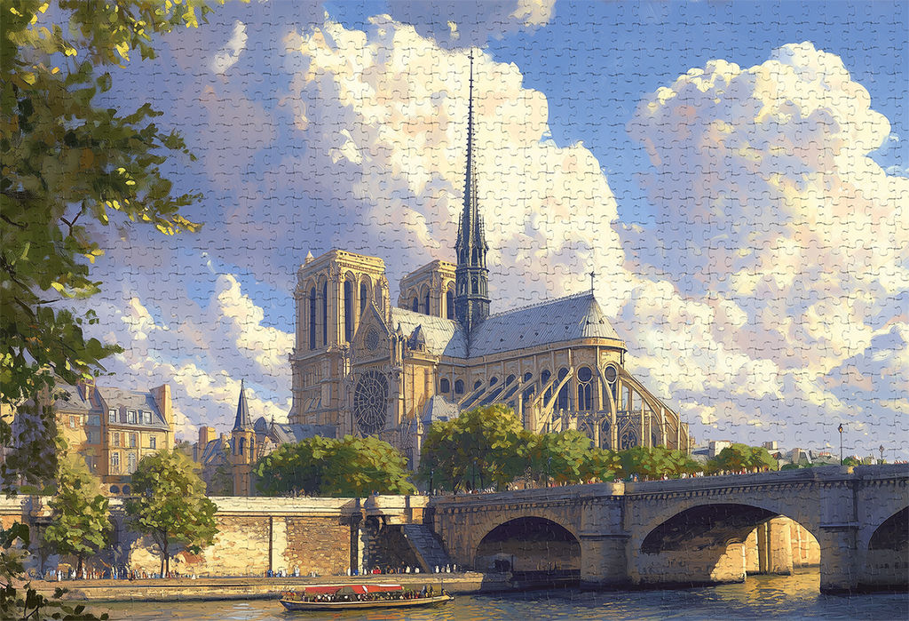 ФРЕЯ Пазл 1500 элемент. PZL-1500/43 Нотр-Дам над Сеной