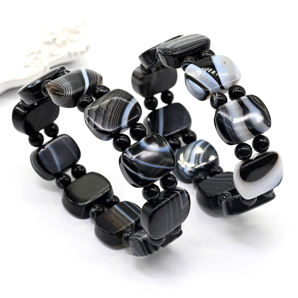 Браслет из агата глазкового сегмент 20*14мм, 44г