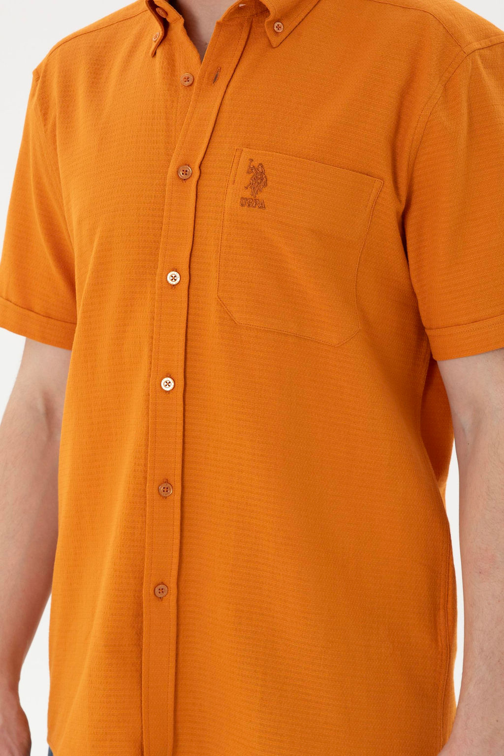 Мужская рубашка с коротким рукавом в плитку - U.s. polo assn фото 13