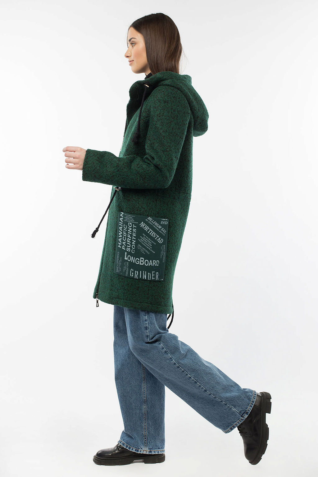 01-05933 Пальто женское демисезонное (пояс) - Империя пальто фото 3