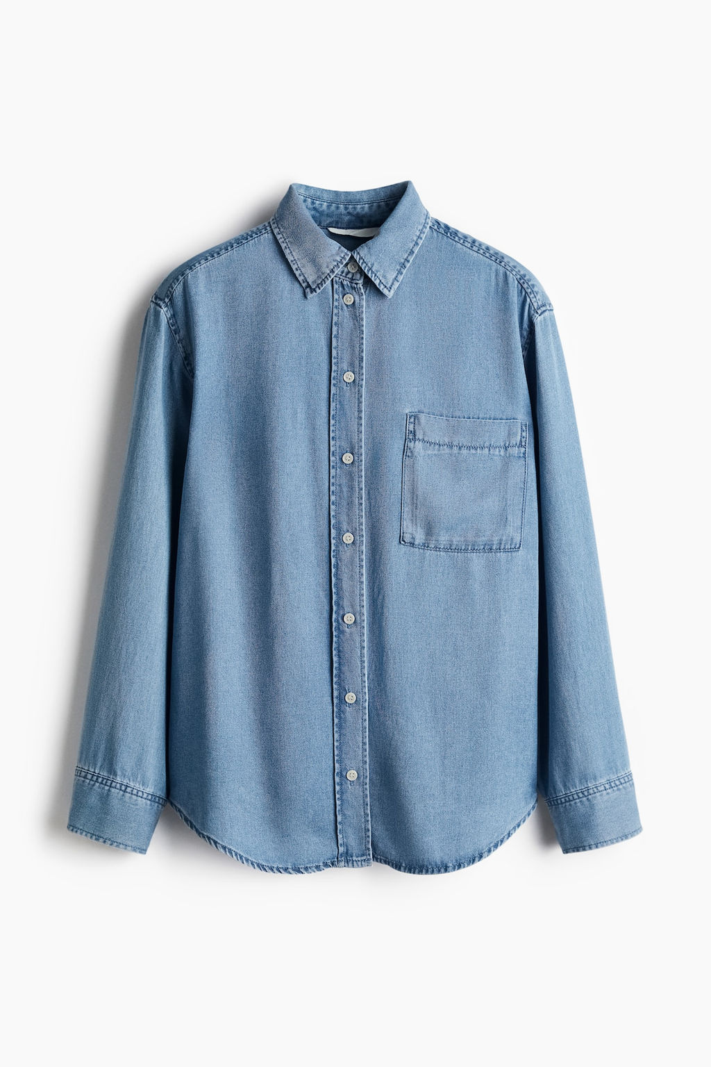 Camisa denim de lyocell - H&m фото 5