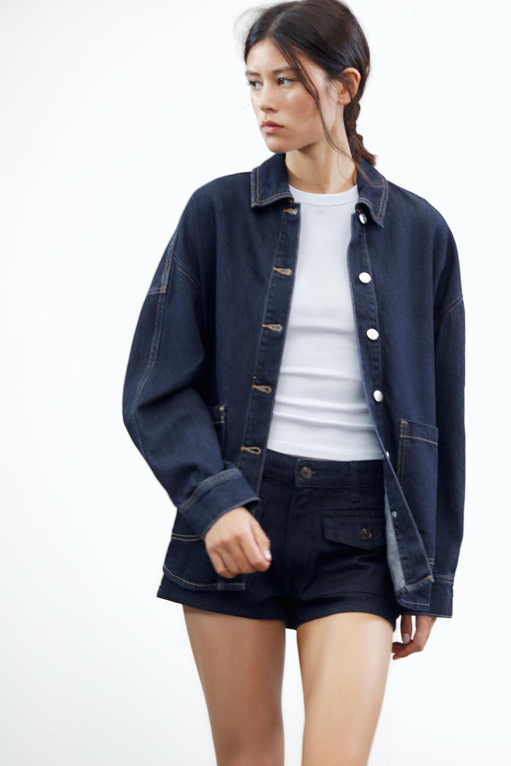 TRF OVERSIZE DENIM OVERSHIRT - Zara фото 2