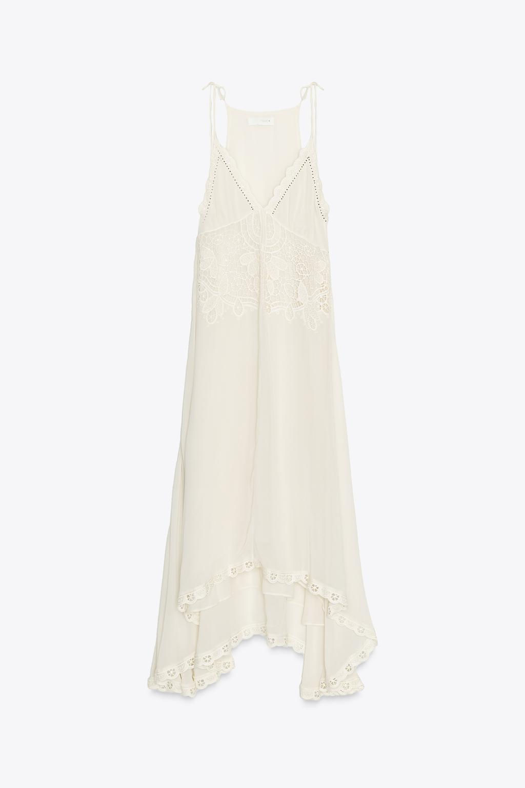 ZW COLLECTION ASYMMETRIC CROCHET DRESS - Zara фото 6