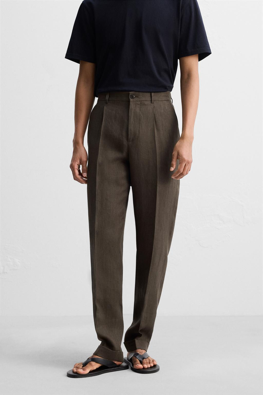 100% LINEN SUIT TROUSERS - Zara фото 2