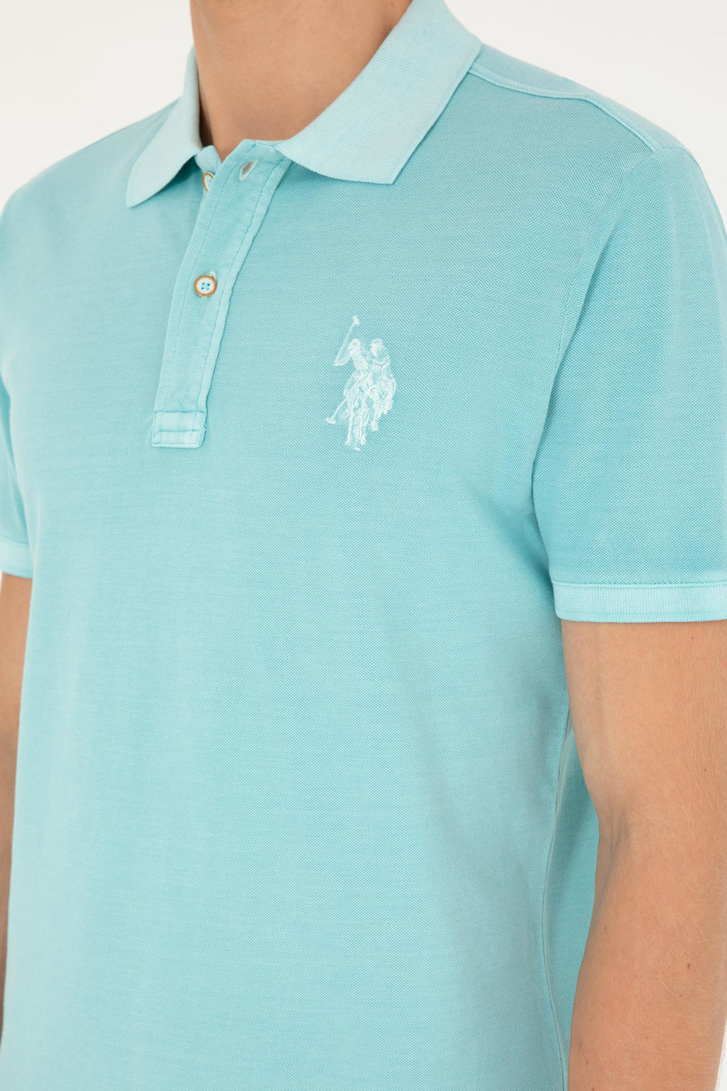 Футболка U.S. Polo Assn мятная хлопок  фото 7