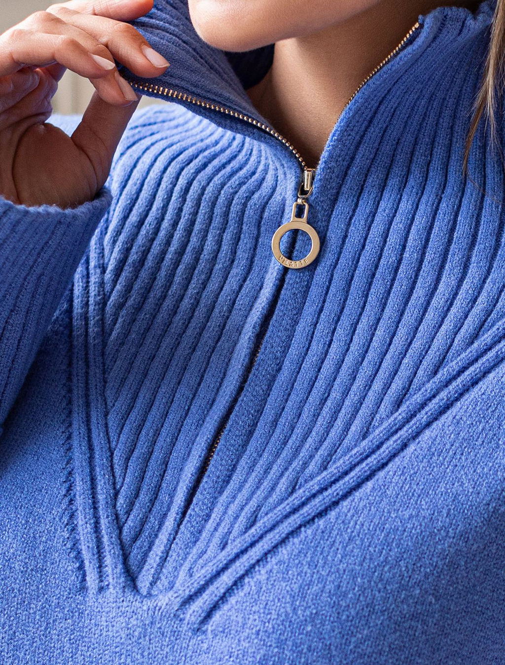 VILATTE / Джемпер с воротом на молнии из пряжи с кашемиром  фото 2